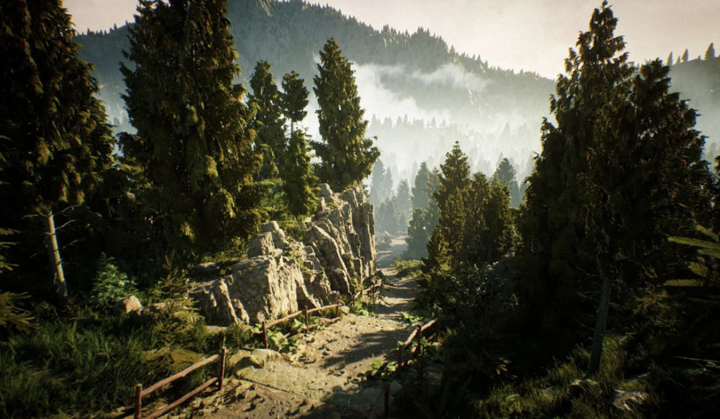 Open world design – forest and mountain